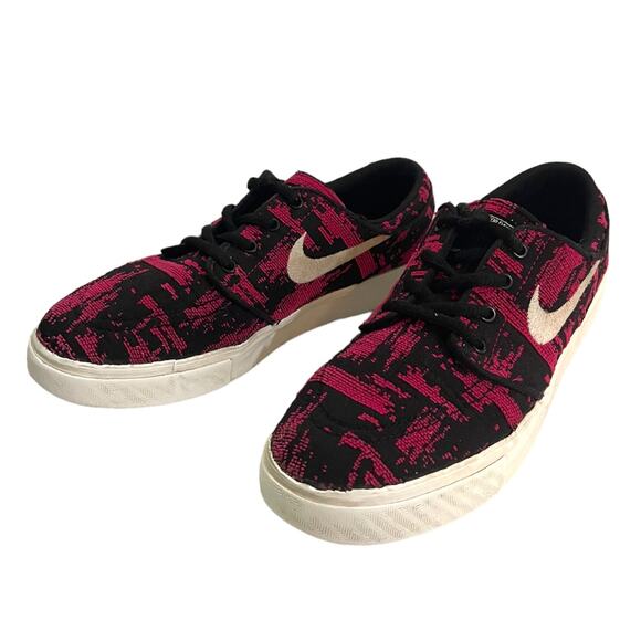 Nike Stefan Janoski Premium Skateboarding Fuchsia Black Sneakers 5Y - Picture 1 of 9